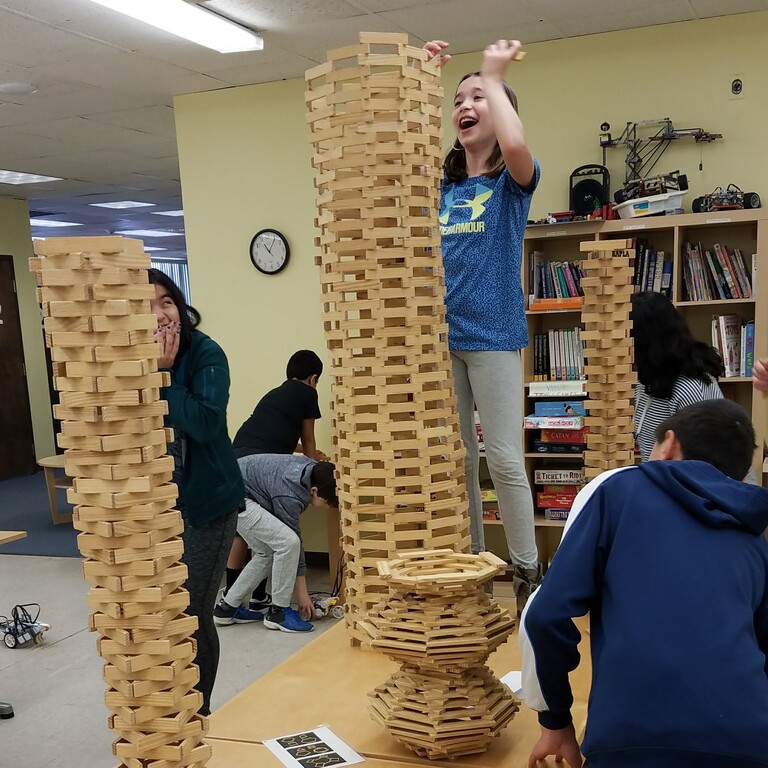 Tower building in STEAM Play Space